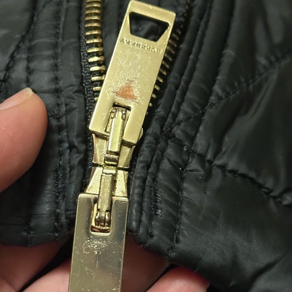 Burberry Brit Black and Gold Quilted Jacket with Hood - Picture 16 of 17
